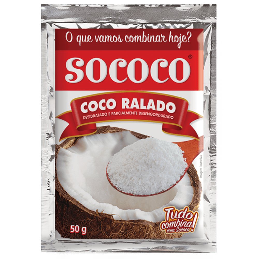 COCO RALADO SOCOCO PT 50G - cordeiro supermercado
