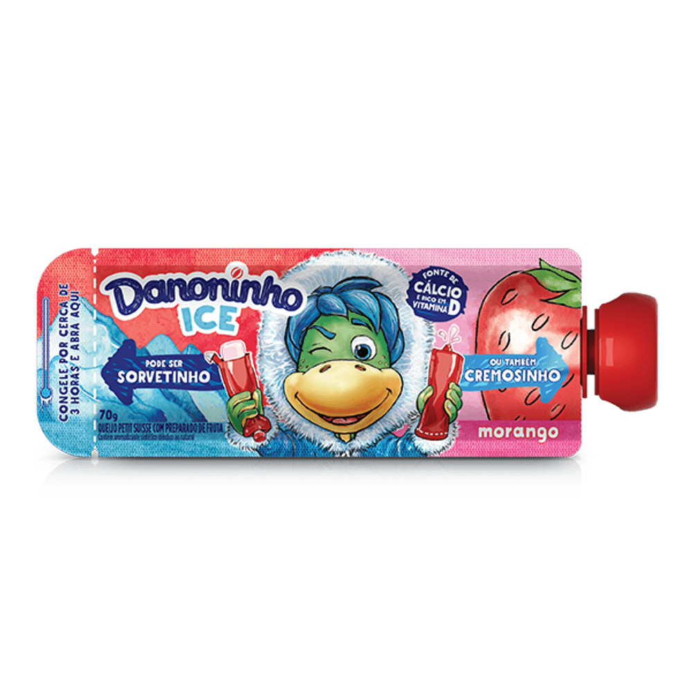 DANONINHO ICE SORVETINHO MORANGO 70G - cordeiro supermercado