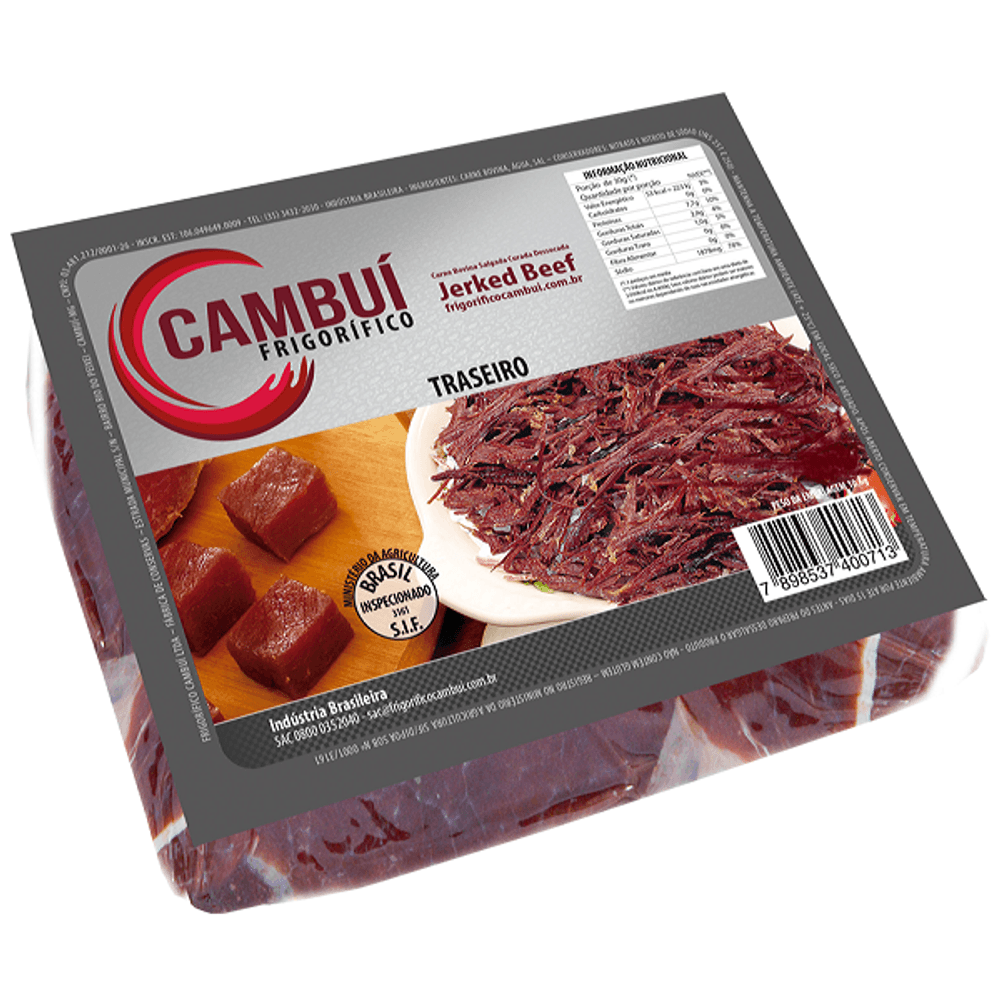 JERKED BEEF TRASEIRO CAMBUI 400G cordeiro supermercado