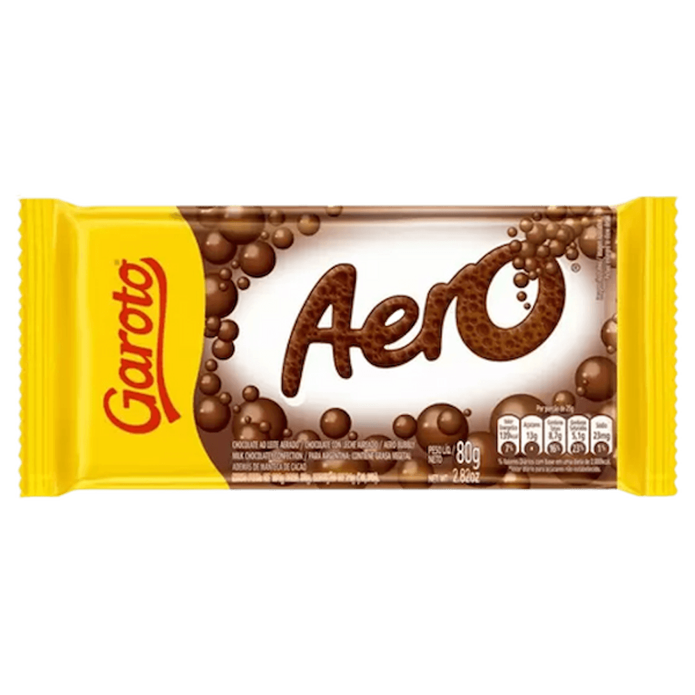 CHOCOLATE BARRA GAROTO 80G AERADO cordeiro supermercado