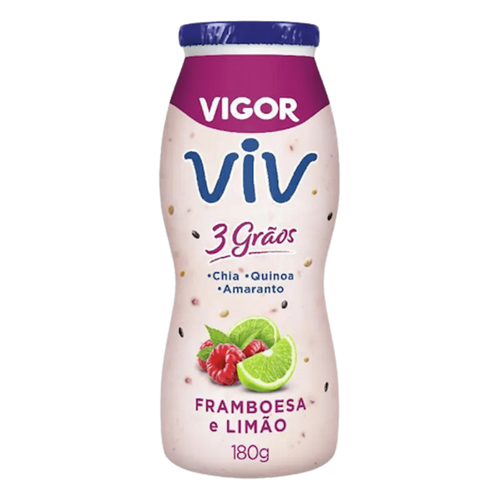 Iogurte Vigor 3 Graos Viv LimÃo E Framboesa 170g Cordeiro Supermercado