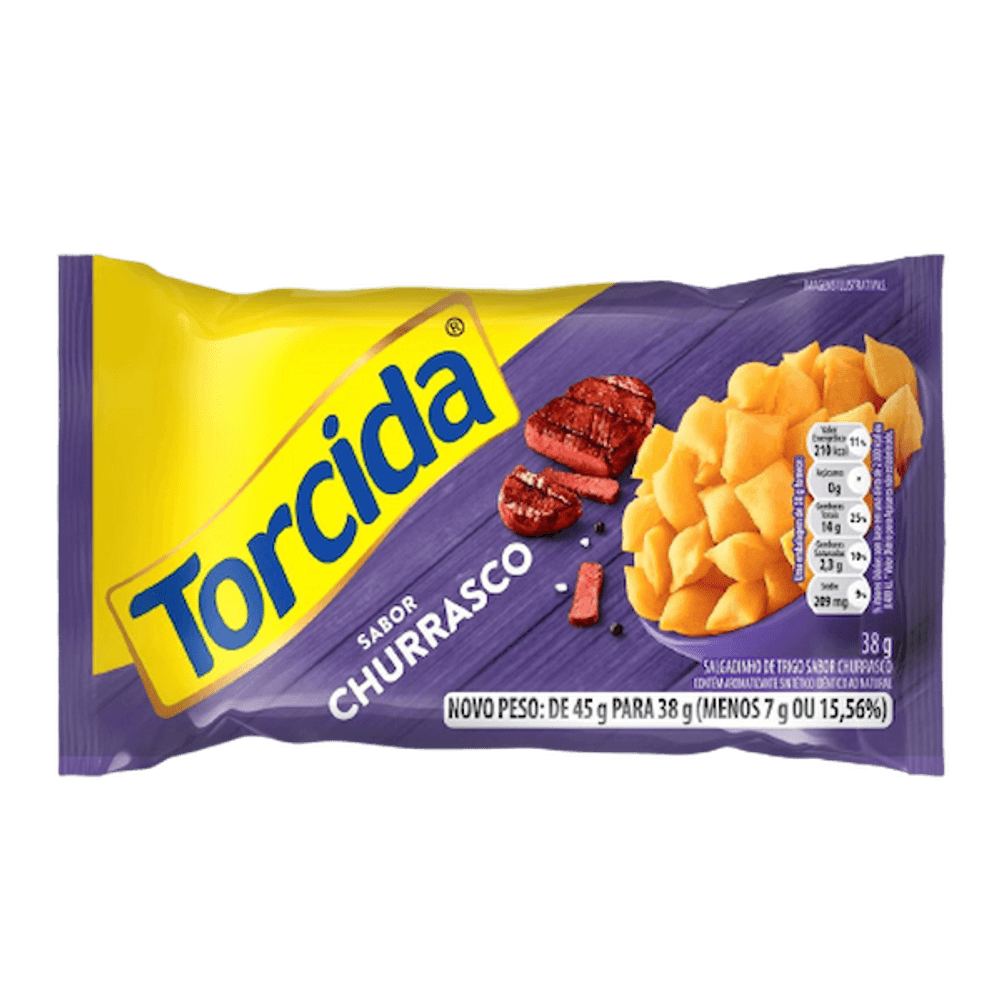 SALGADINHO TORCIDA CHURRASCO 38G - cordeiro supermercado