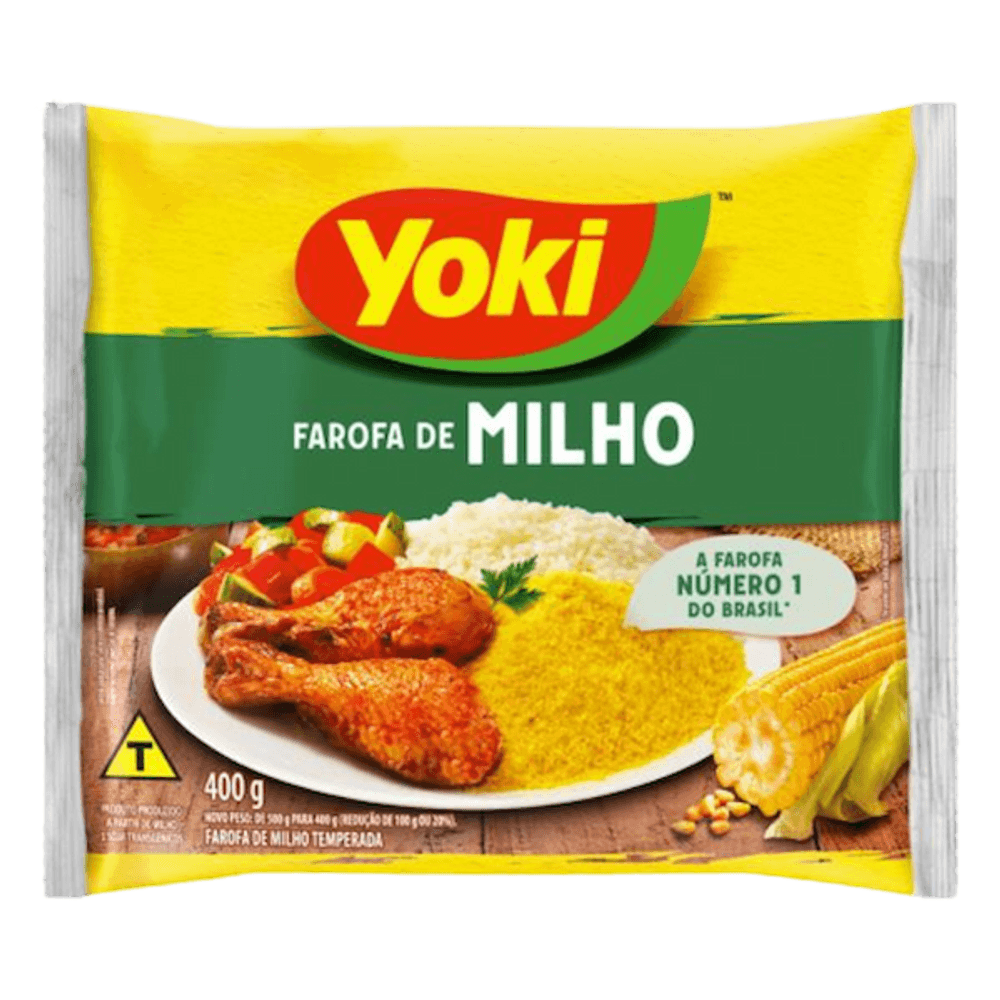 FAROFA DE MILHO TEMPERADA YOKI 400G - cordeiro supermercado