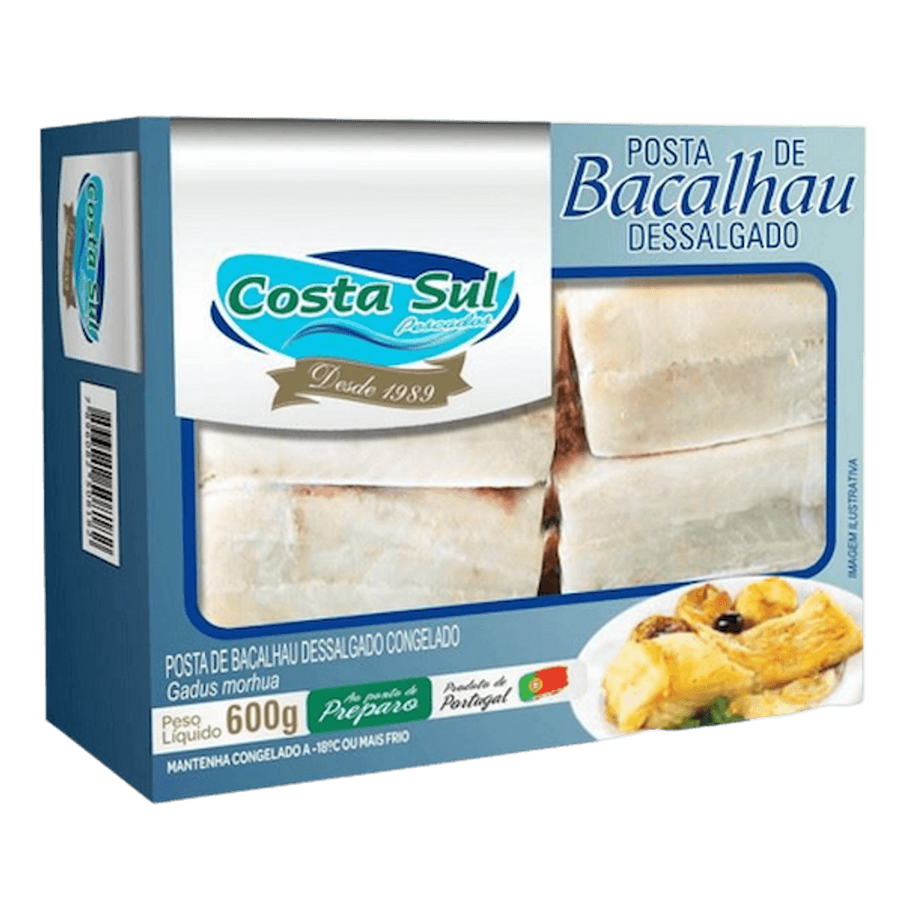 BACALHAU POSTAS DESSALGADO COSTA SUL 600G cordeiro supermercado