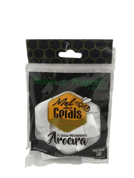 BALA DE PROPOLIS COM MEL DAS GERAIS 38G 10UN